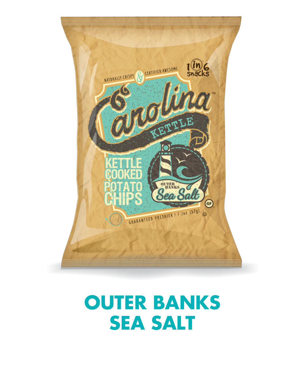 Carolina Kettle Sea Salt Kettle Cooked Potato Chips 2 oz