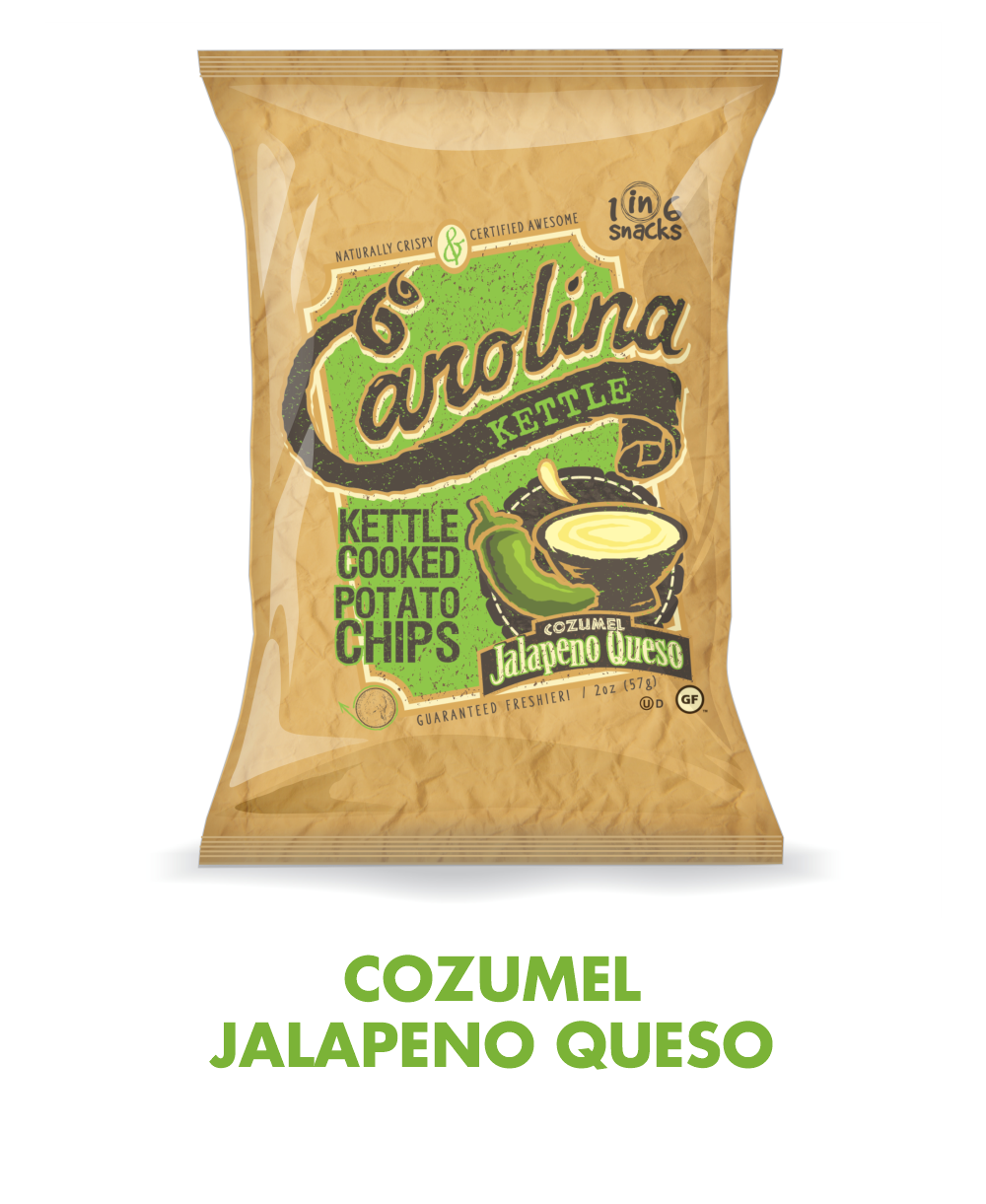 Carolina Kettle Jalapeño Queso Kettle Cooked Potato Chips 2 oz