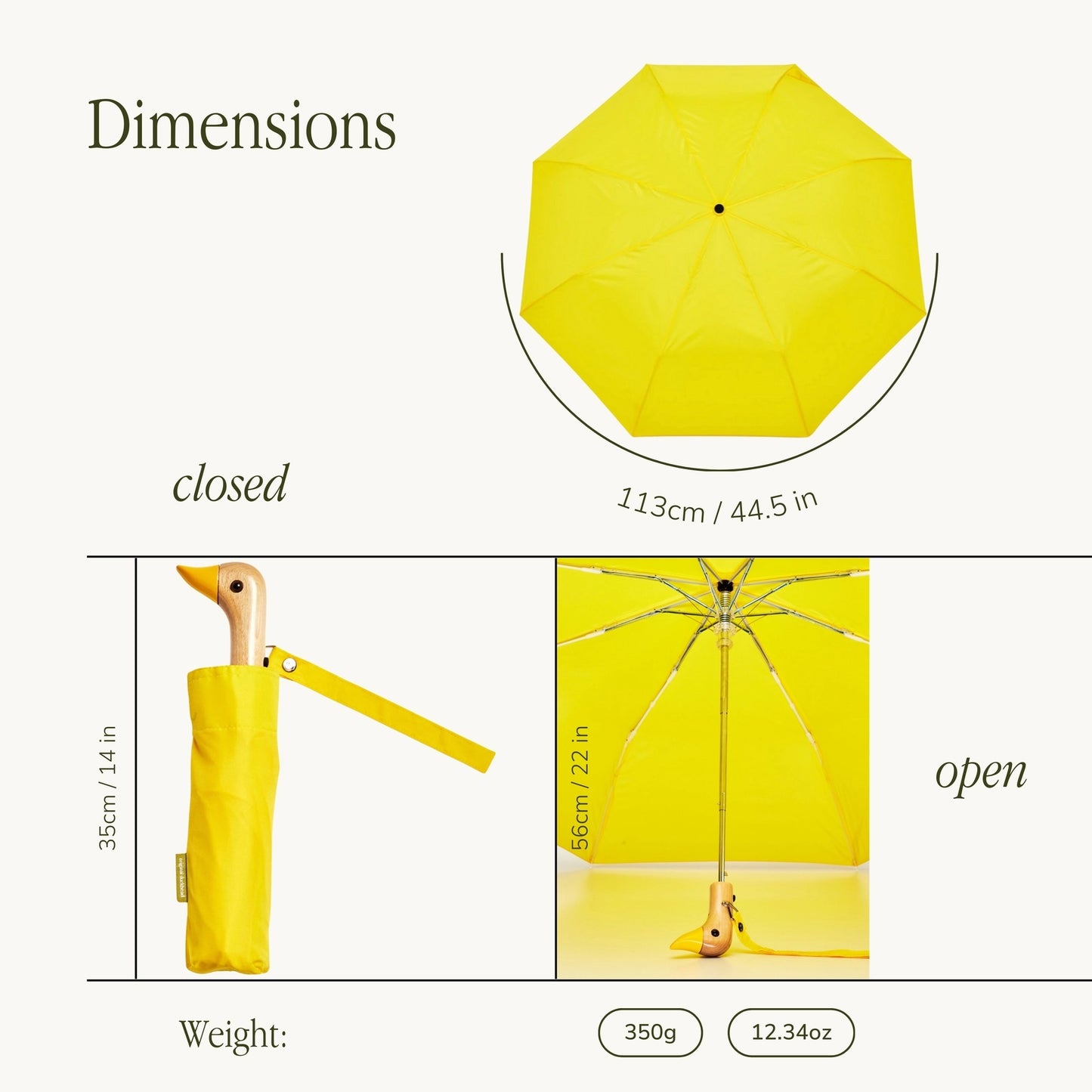 Duck Umbrella - Yellow