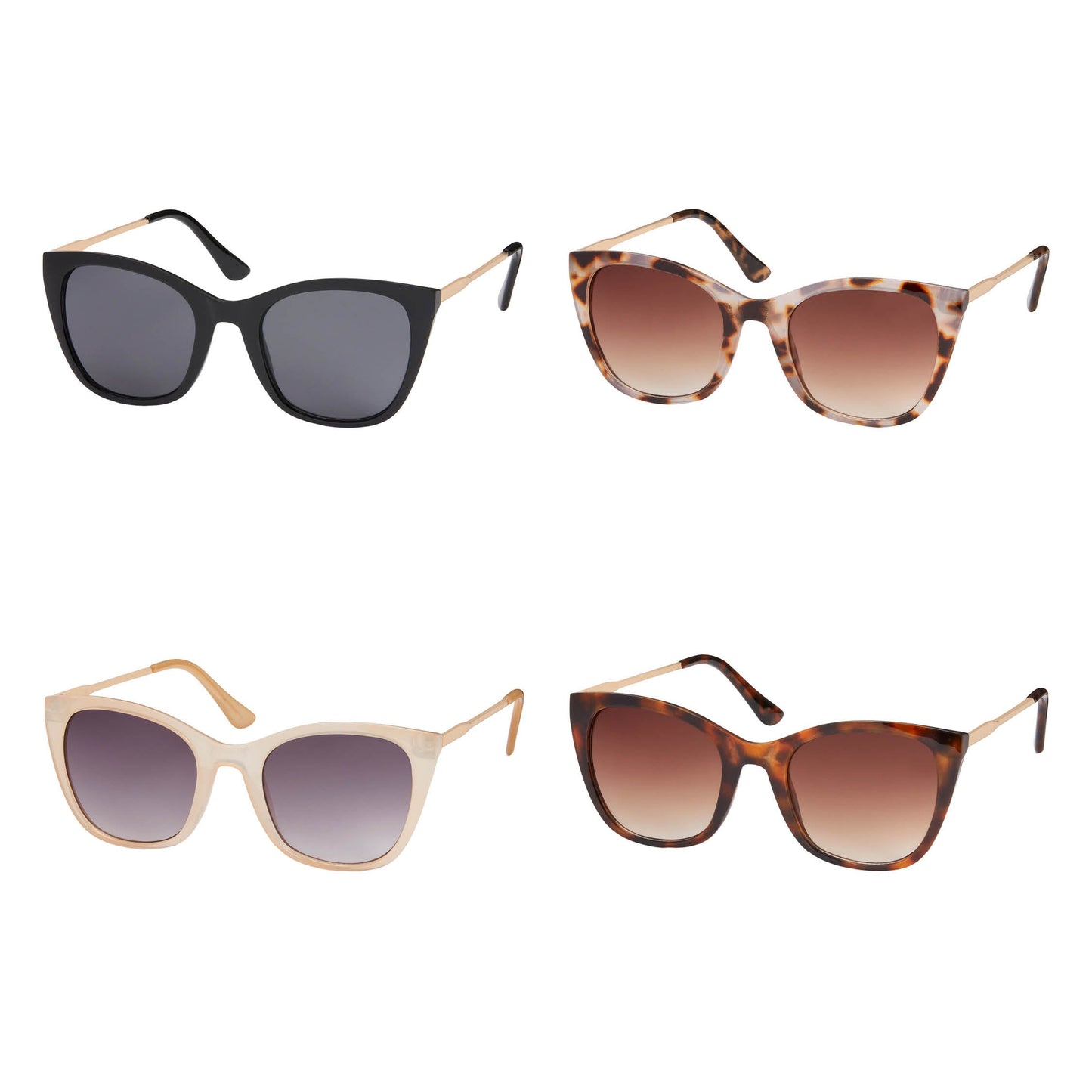 Luxe Polarized oversized cat eye sunglasses color assortment