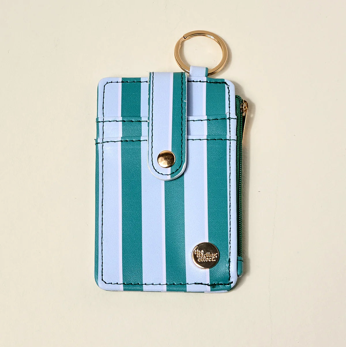 Keychain Wallet - Sicily Stripes Teal