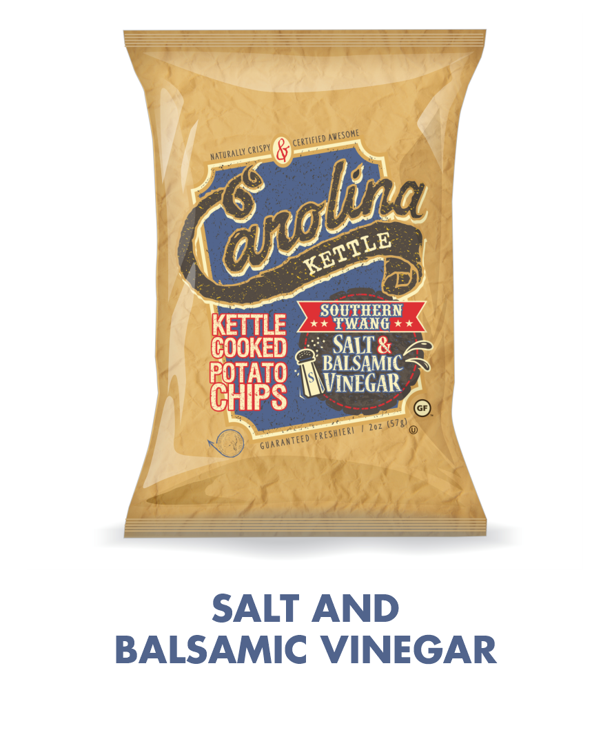 Carolina Kettle Salt & Balsamic Vinegar Kettle Cooked Potato Chips 2 oz