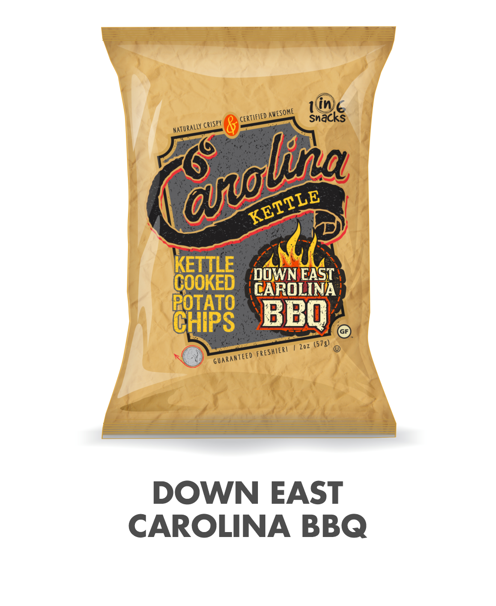 Carolina Kettle Downeast Carolina BBQ Kettle Cooked Potato Chips 2 oz