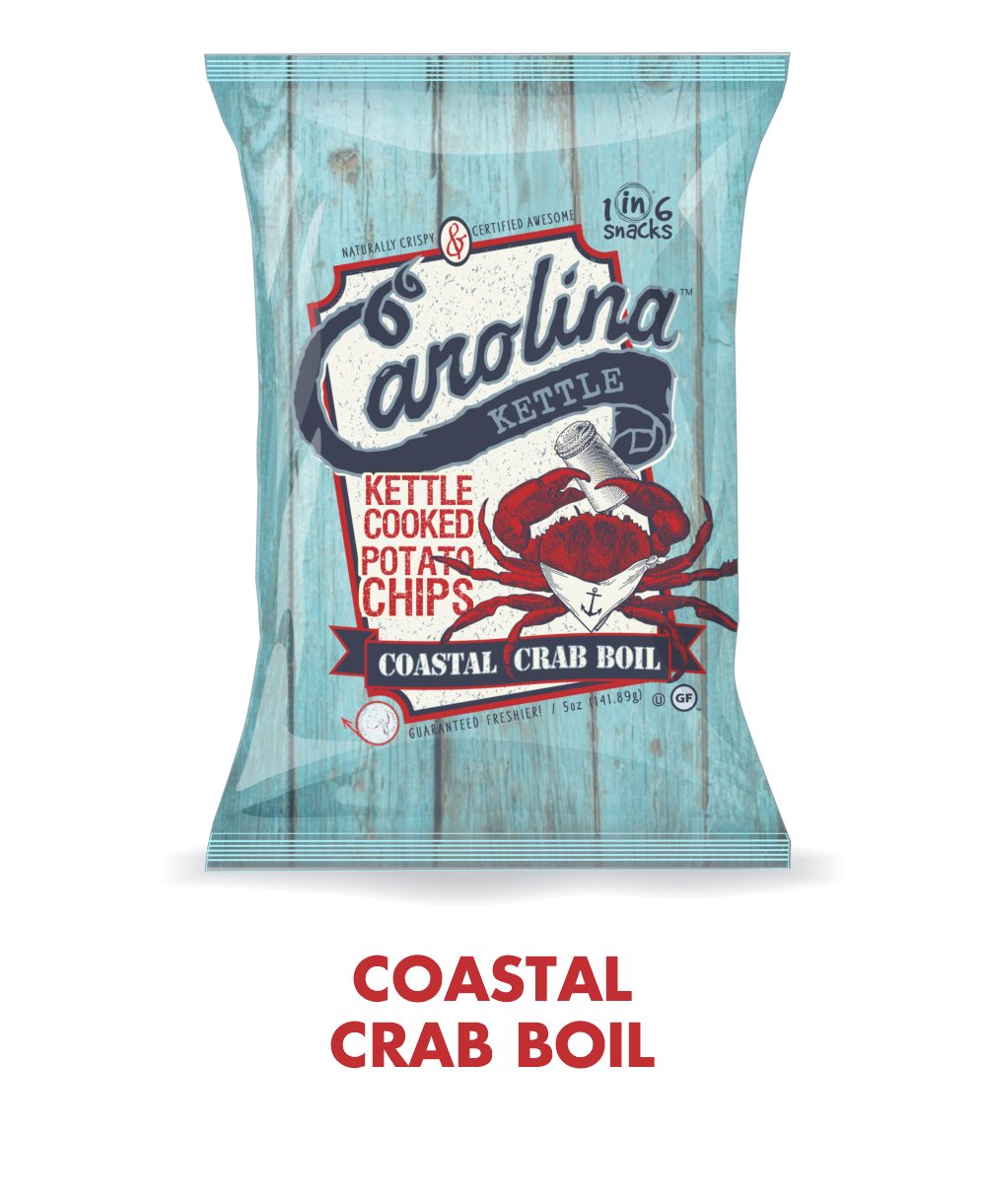 Carolina Kettle Coastal Crab Boil Kettle Cooked Potato Chips 2 oz