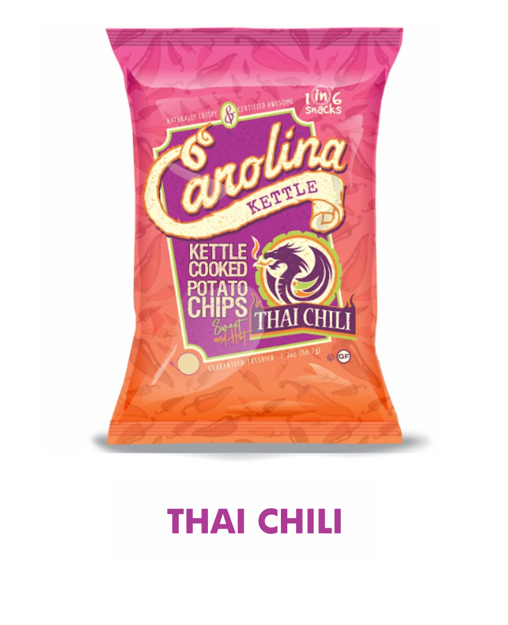 Carolina Kettle Sweet Thai Chili Kettle Cooked Potato Chips 2 oz