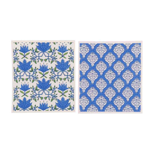 Tilly & Fifer blu Eco Sponge Cloths Set of 2