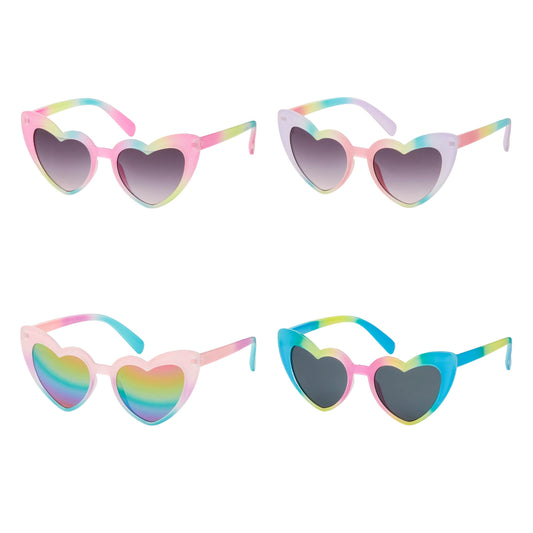 Kids Rainbow Heart sunglasses color assortment