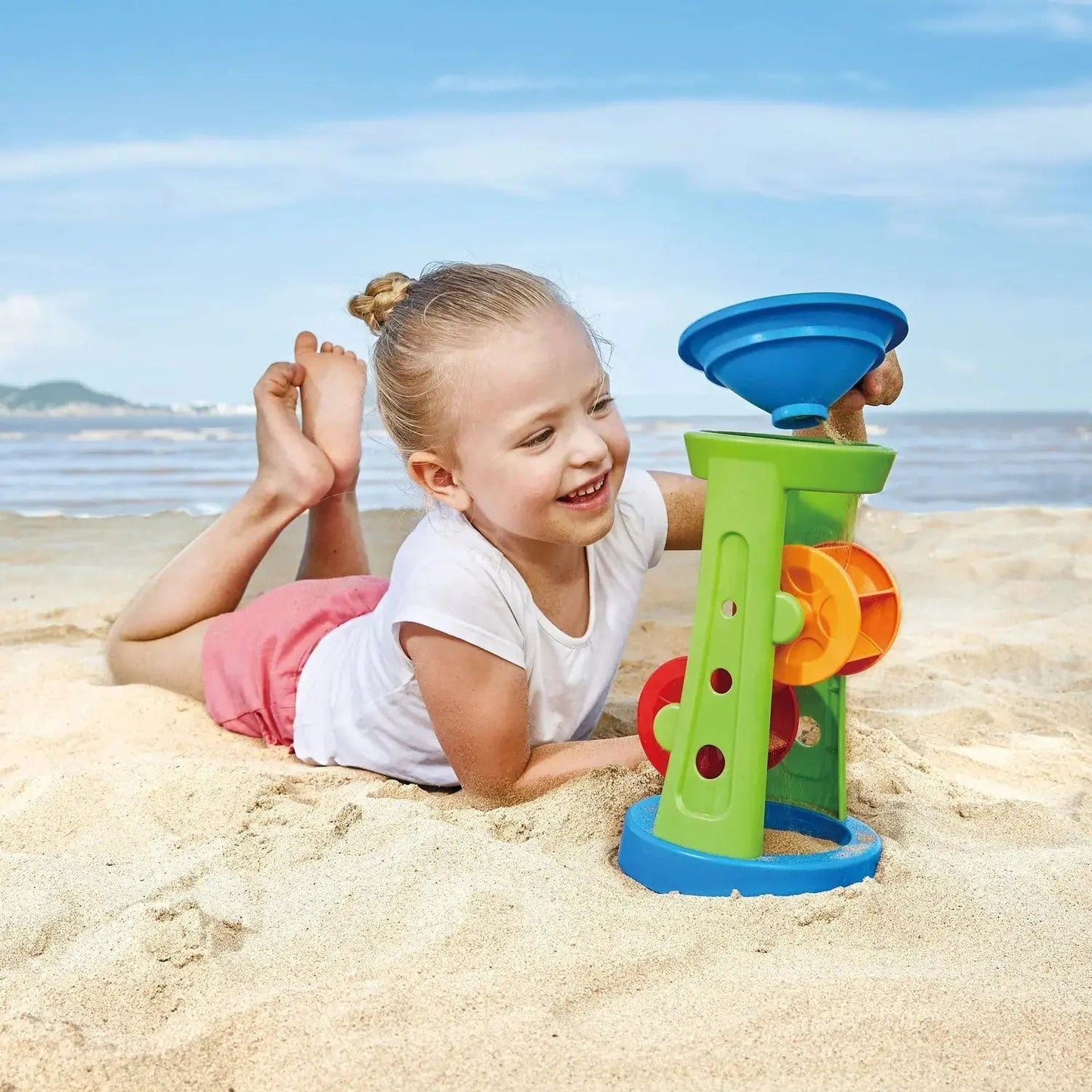 Double Sand and Water Wheel in use