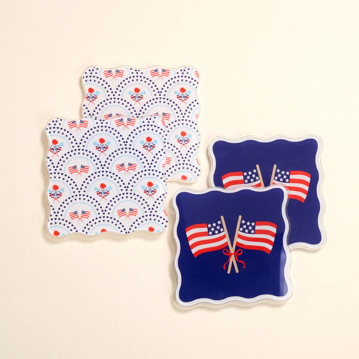 Table Talk Acrylic Coaster Set All-American Darling