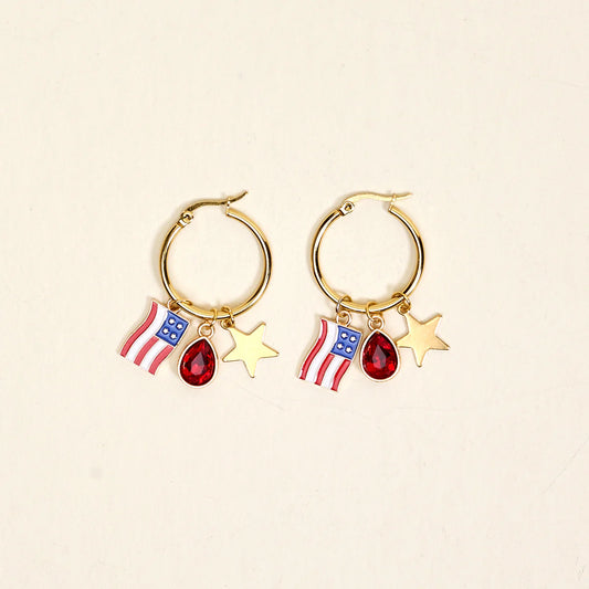 Signature Hoop Earrings - American Honey
