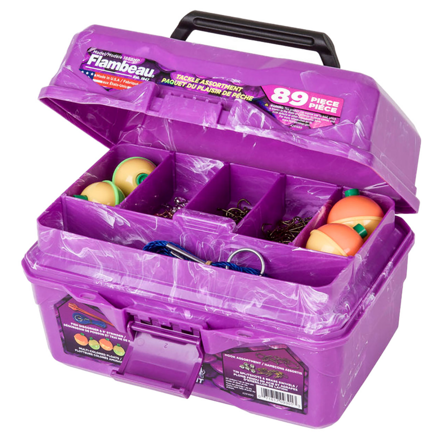 Flambeau Big Mouth Tackle Box Kit - Purple Swirl