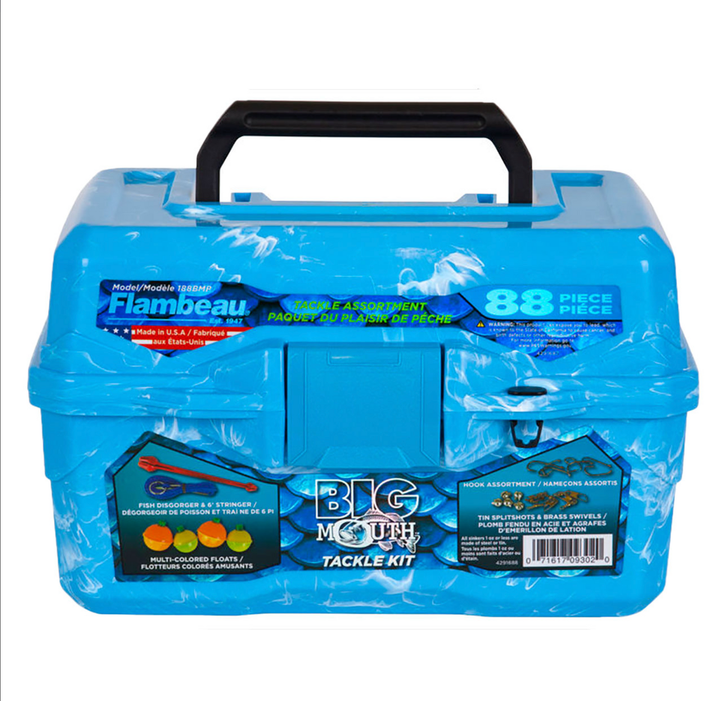 Flambeau Big Mouth Tackle Box Kit - Blue Swirl