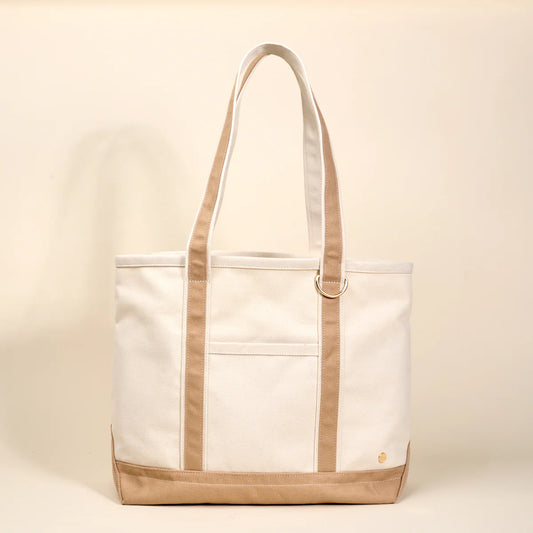 The Signature Canvas Tote Bag - Beige