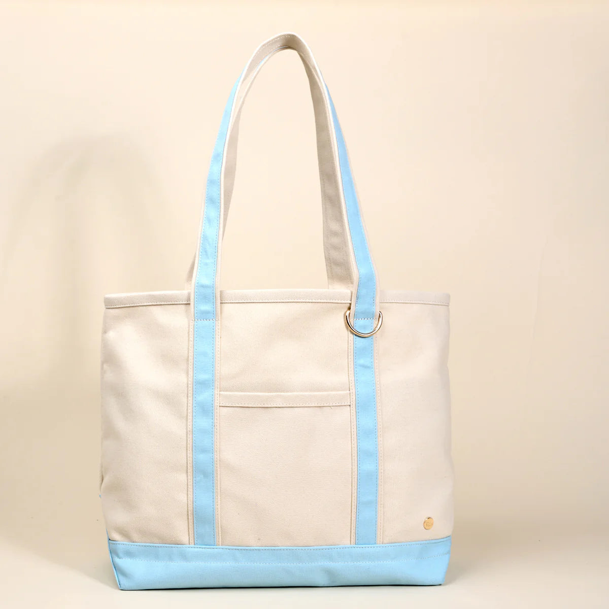 The Signature Canvas Tote Bag-Light Blue