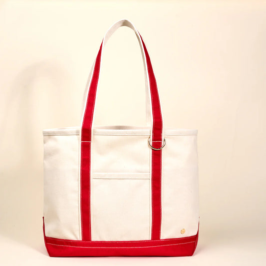 The Signature Canvas Tote Bag-Red