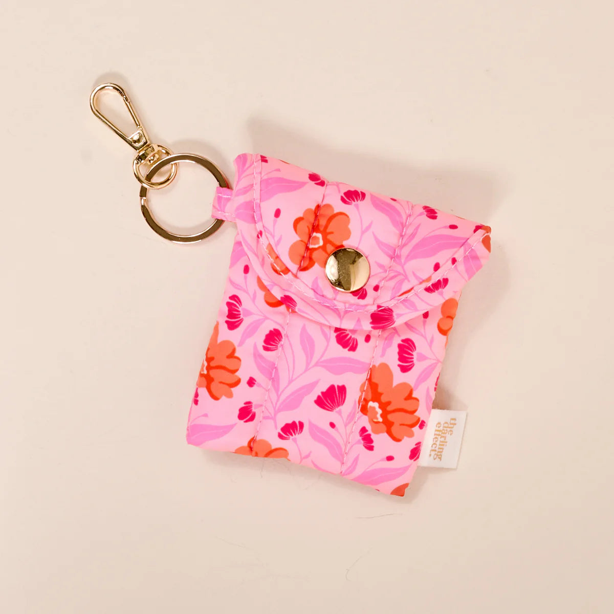 Puffy Earbud Case-Poppin' Petals Hot Pink