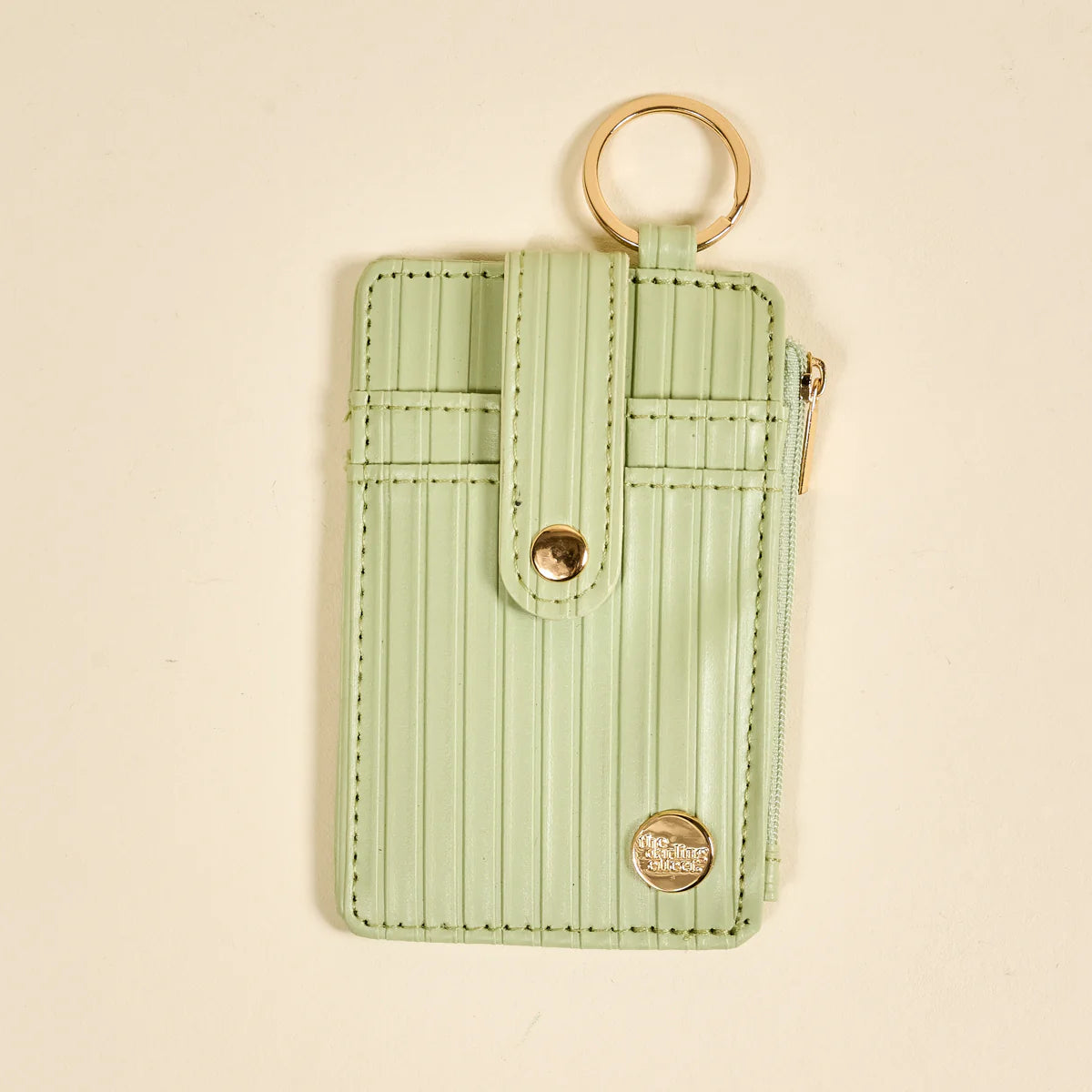Ripple Ridge Keychain Wallet - Sage