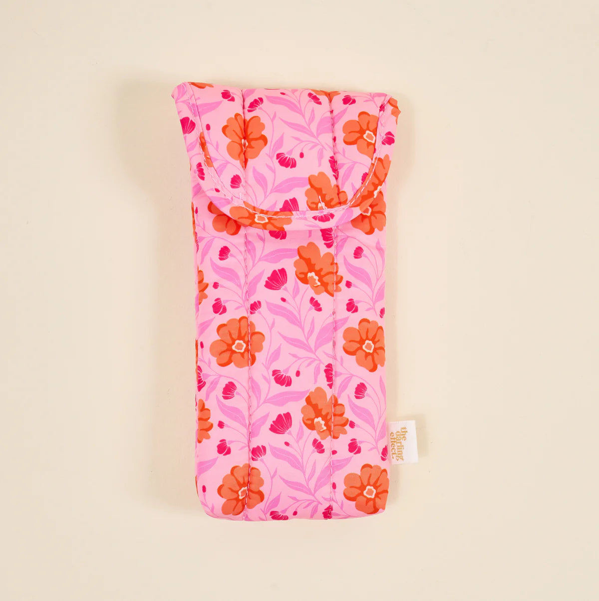 Puffy Sunglasses Case-Poppin' Petals Hot Pink