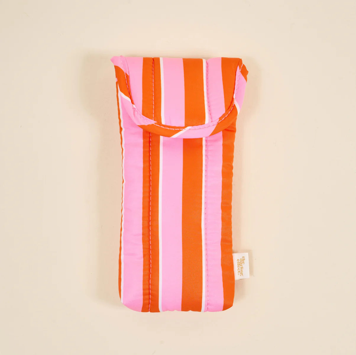 Puffy Sunglasses Case-Sicily Stripes Pink