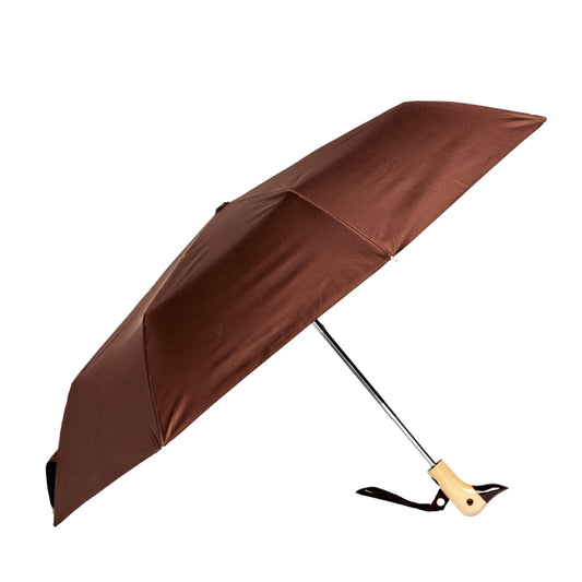 Espresso eco umbrella open, wooden duck head handle by Original Duckhead
